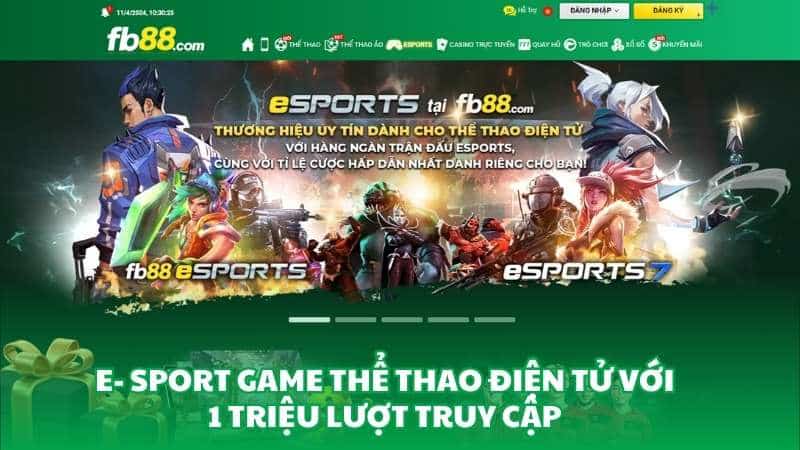 E- Sport game thể thao điện tử với 1 triệu lượt truy cập